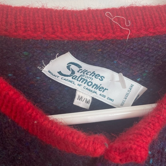 Colourful Button Sweater (Blue, Yellow, Red) - Picture 2 of 3